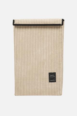 CORDROY LAUNDRY BASKET
