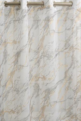 MARBLE FOIL EYELET CURTAINS 140 X 225CM