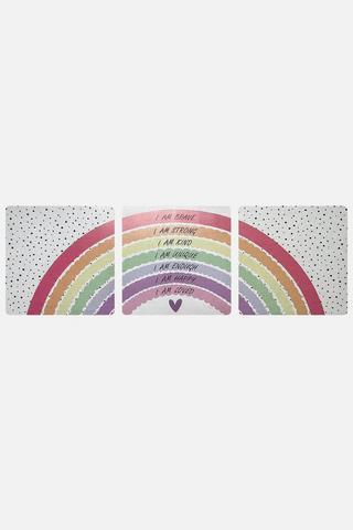 KIDS 3 PACK RAINBOW WALL ART