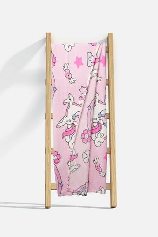 KIDS UNICORN CORAL FLEECE BLANKET