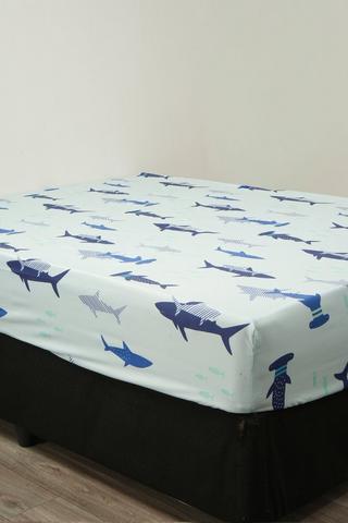KIDS SHARK FITTED SHEET
