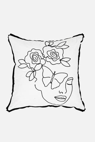 AYLA FACE EMBROIDERED SCATTER 50X50CM