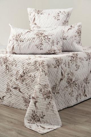 5 PIECE NATURAL BIRD QUILT SET