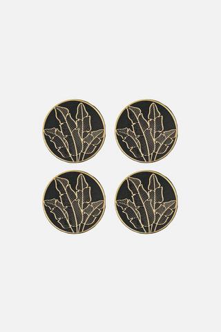 4 PACK BANANA LEAF COASTER
