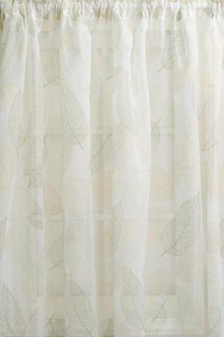 FOIL LEAVES SHEER TAPED CURTAIN W230XL218CM
