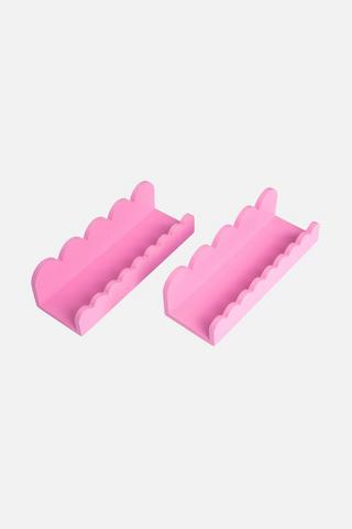 KIDS SCALLOPED 2 PACK WALL SHELF
