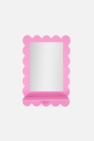 KIDS SCALLOP MIRROR SHELF