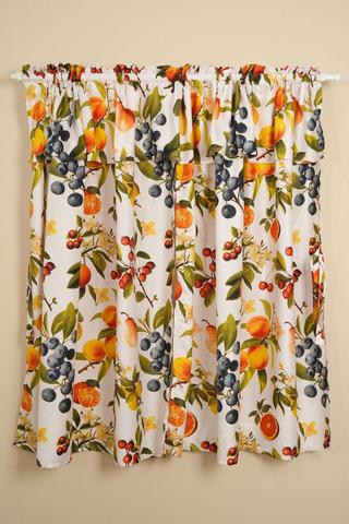 PRINTED CAFE CURTAIN WITH VALANCE 230 X 120CM