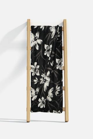 FLORAL FLANNEL BLANKET 180X200CM