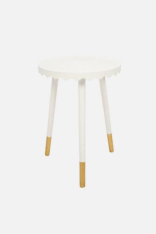 SCALLOPED SIDE TABLE