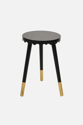 SCALLOPED SIDE TABLE
