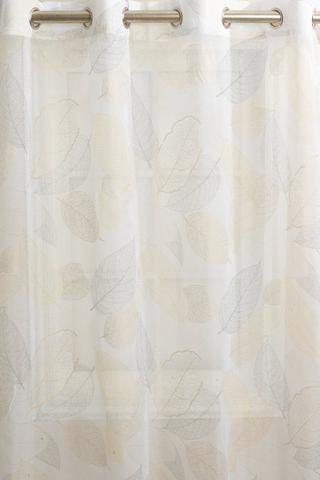 FOIL LEAVES SHEER EYELET CURTAIN 140X225CM