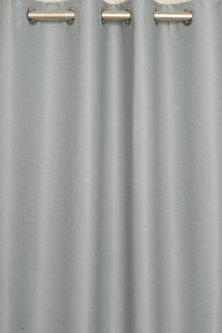 MILAN BLOCKOUT EYELET CURTAIN GREY 135X225CM