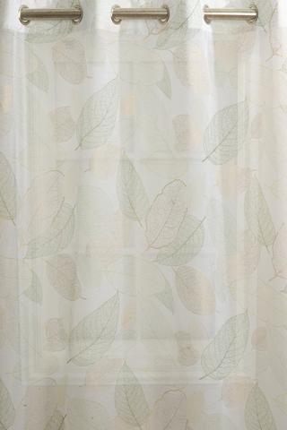 FOIL LEAVES EYELET CURTAIN W140XL225CM