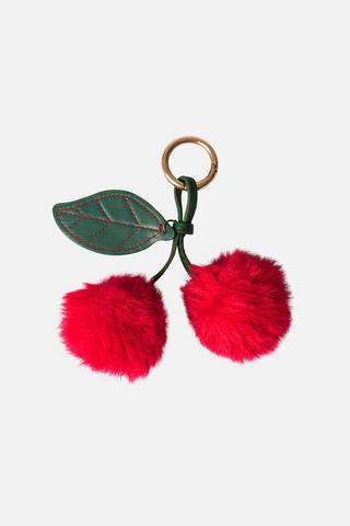 KEY RING FLUFFY CHERRY