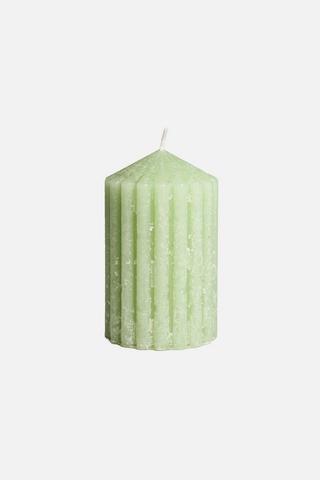 TEXTURED RIBBED PILLAR CANDLE