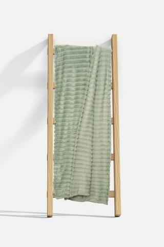 EMBOSSED FLANNEL 200*220 SAGE