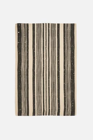STRIPE LEAF COTTON RUG 70X100CM