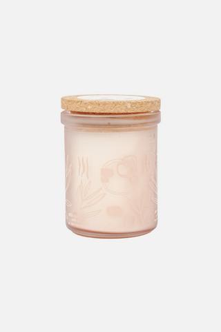 FROSTED GLASS CORK WAXFILL CANDLE