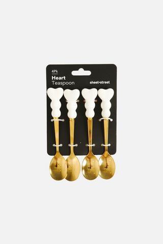 4Pcs Heart Spoon 