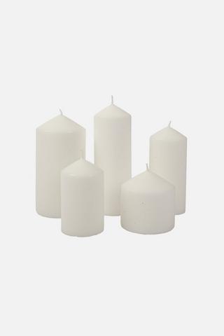 5 PACK PILLAR CANDLES