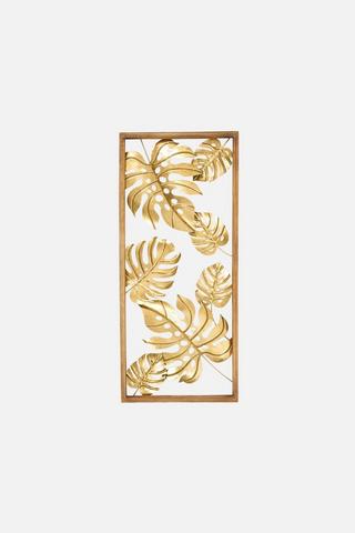 DIMENSIONAL LEAVES WALL ART 40X91.5CM