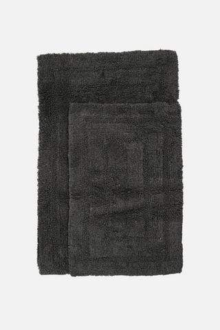 2 PIECE REVERSIBLE BATHMAT SET