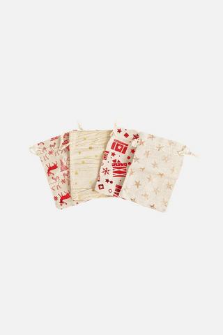 ASSORTED CHRISTMAS DRAWSTRINGS BAGS