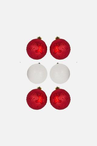 9 PACK CHRISTMAS BAUBLES