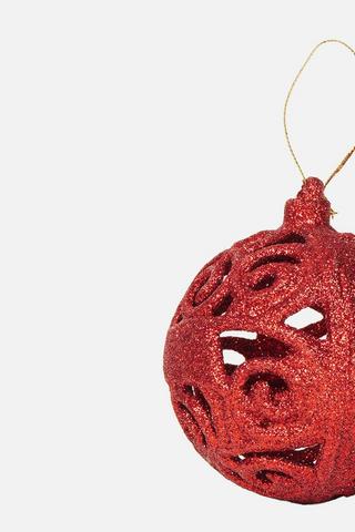 ASSORTED CHRISTMAS DAMASK BAUBLE