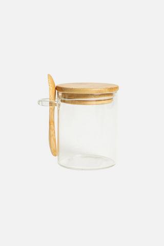 BAMBOO STORAGE CONTAINER WITH SPOON
