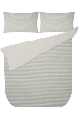 TEXTURED STRIPE POLYESTER DUVET COVER