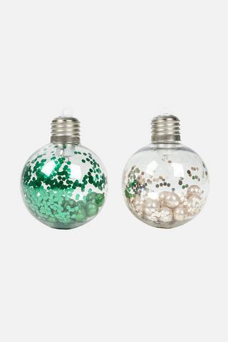 ASSORTED CHRISTMAS GLITTER BAUBLE