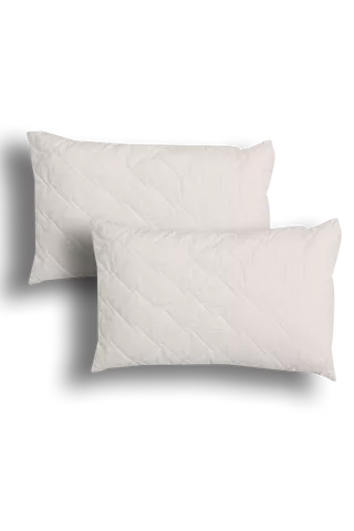 2 PACK PERCALE QUILTED  PILLOWS