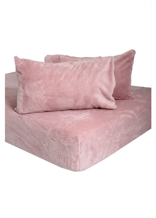 3 PIECE CORAL FLEECE SHEET SET 3 4 Dusty Pink SHEET STREET