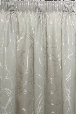 2 PACK SCRIBBLE JACQUARD UNLINED CURTAIN 140X218CM
