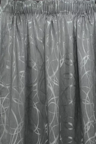 2 PACK SCRIBBLE JACQUARD UNLINED CURTAIN 140X218CM