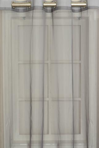 PLAIN VOILE EYELET CURTAIN L225XW140CM - 1 - Steel