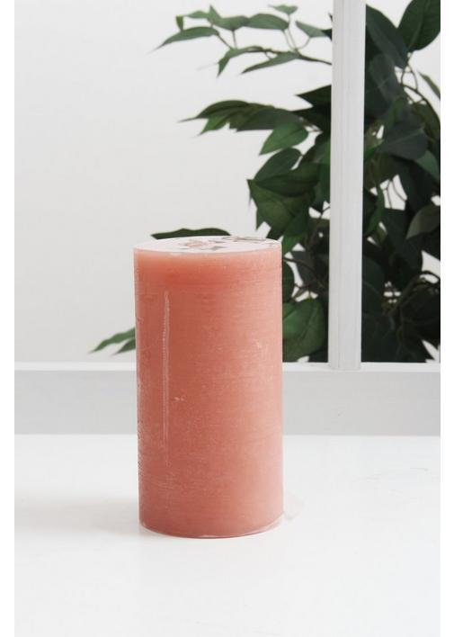 MEDIUM ROSE SCENTED PILLAR CANDLE - 1 - Blush Pink