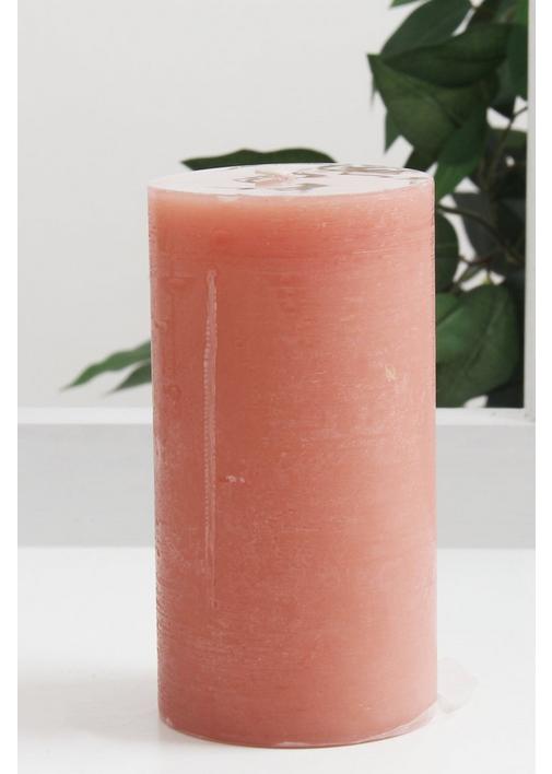 MEDIUM ROSE SCENTED PILLAR CANDLE - 1 - Blush Pink