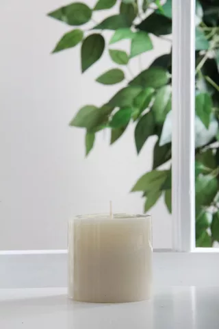 COTTON SCENTED PILLAR CANDLE