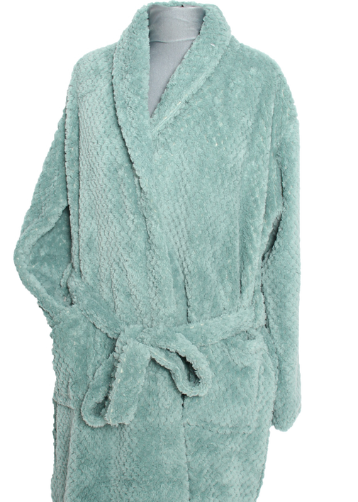 sage green fluffy dressing gown Threadbare Women's Sage Green Soft Faux Fur Trim Dressing Gown