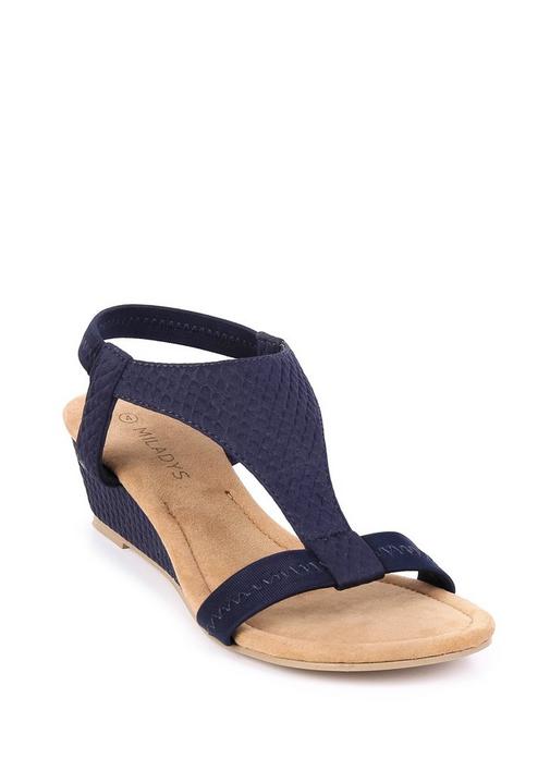 Navy wedge store sandals size 6