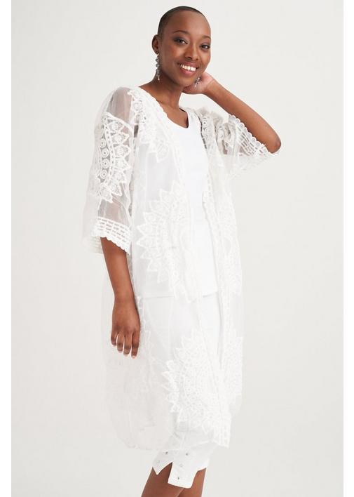 White lace cheap wrap dress