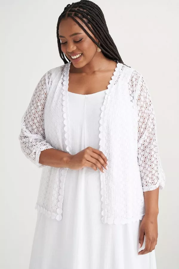 LACE COVER UP WHITE