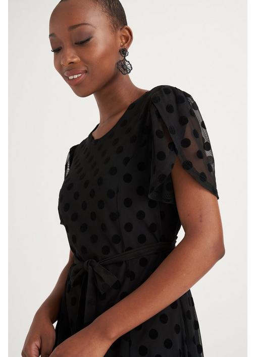 Polka dot fit discount and flare dress