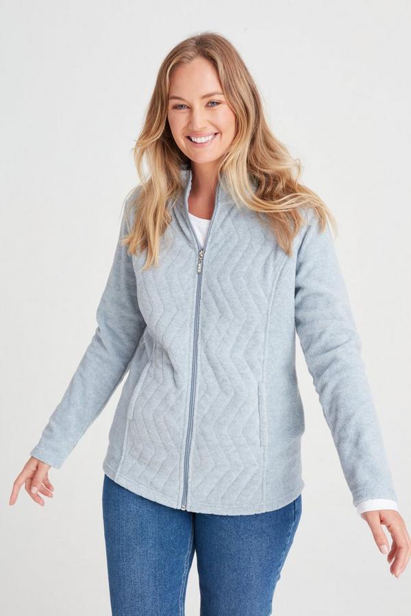 POLAR FLEECE ZIP THROUGH JACKET GREY