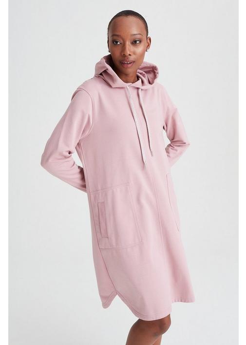 Pink shop hooded dress