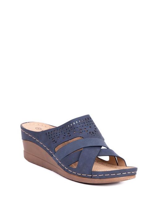 WONDERFIT SLIP ON SANDAL 8 Navy MILADYS