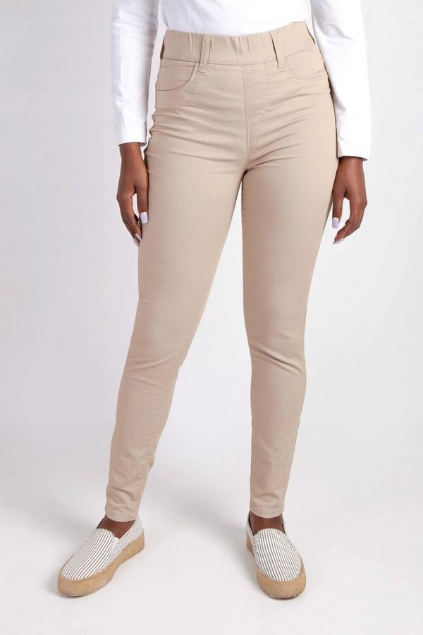 PULL ON SLIM LEG TWILL JEGGINGS